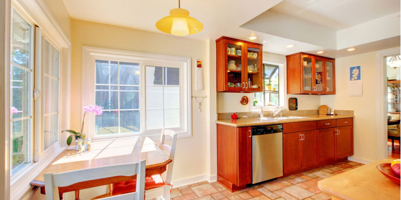 kitchen with east light exposure